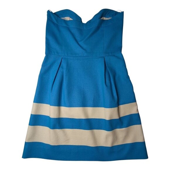Zara TRF Strapless Mini Dress Womens Medium Coastal Striped Sailor Party Wedding - Picture 2 of 10